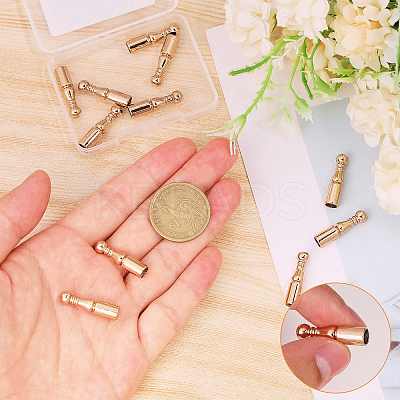 12Pcs Alloy Cord Ends FIND-CA0009-70LG-1