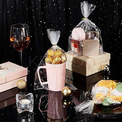 100Pcs Rectangle Transparent Plastic Bags ABAG-PH0001-50A-1