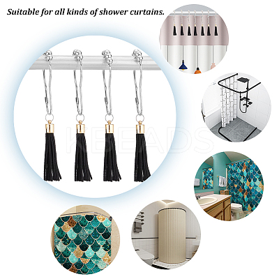 Iron Shower Curtain Rings Pendant Decoration DIY-PH0009-44-1