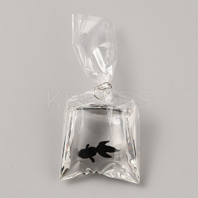 Transparent Resin Big Pendants RESI-TAC0018-28C-1
