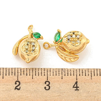 Brass Micro Pave Cubic Zirconia Pendants LS-KK-K369-02G-06-1