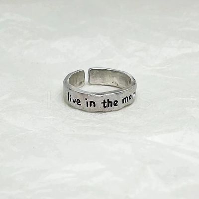 Mother's Day Motivational Slogan Alloy Cuff Rings FS-WGE3CFE-02-1