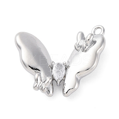 Brass Pave Cubic Zirconia Pendants KK-E793-28P-1