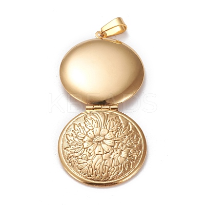 Ion Plating(IP) 316 Stainless Steel Locket Pendants X-STAS-K197-12G-1