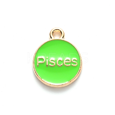 Alloy Enamel Pendants X-ENAM-S124-01A-06H-1