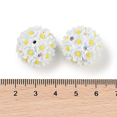 Handmade Luminous Polymer Clay Rhinestone Fancy Beads CLAY-H003-04D-1