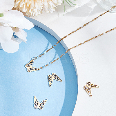 4Pcs 304 Stainless Steel Charms STAS-BBC0006-50G-1