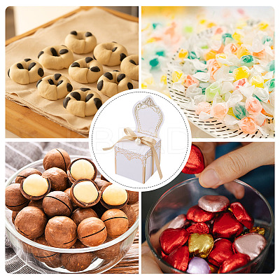 30 Sets 3 Colors Chair Shape Romantic Wedding Candy Box CON-FW0001-01-1