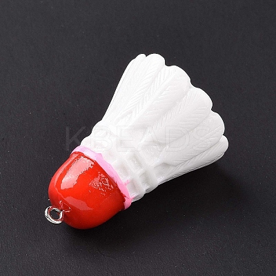 Sport Ball Theme Opaque Resin Pendants RESI-F039-01C-1