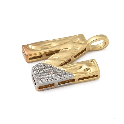 Brass Micro Pave Cubic Zirconia Pendants KK-B126-02G-N-1