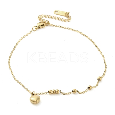 Ion Plating(IP) 304 Stainless Steel Anklets BJEW-K245-02G-1