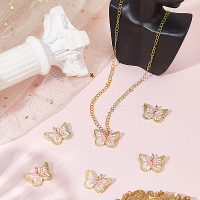 6Pcs Brass Enamel Pendants KK-BBC0021-65A-1