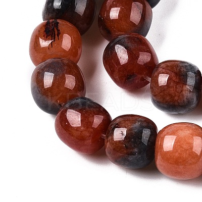 Dyed Natural White Jade Beads Strands G-T138-D23-1