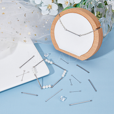 120Pcs 6 Styles 304 Stainless Steel Connector Charms STAS-FH0001-90-1