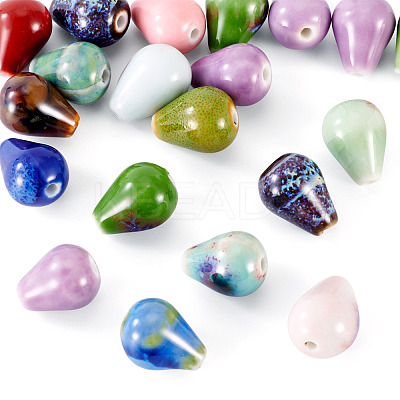 20Pcs Handmade Porcelain Beads PORC-TA0001-24-1