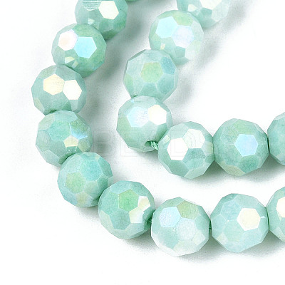 Anti-Tarnish Electroplate Glass Beads Strands EGLA-T021-8mm-15-11-1