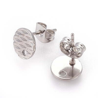 Non-Tarnish 304 Stainless Steel Ear Stud Findings STAS-O119-16B-P-1