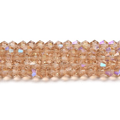 Transparent Electroplate Glass Beads Strands LS-EGLA-A039-T6mm-L12-1