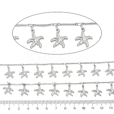 Rack Plating 304 Stainless Steel Bar Link Chain CHS-N009-06P-1