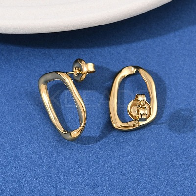 304 Stainless Steel Nuggets Stud Earrings EJEW-I320-17G-1