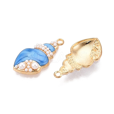 Rack Plating Alloy Enamel Pendants ENAM-N056-368KCG-1
