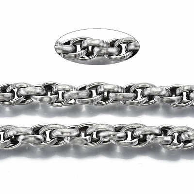 Tarnish Resistant 304 Stainless Steel Rope Chains CHS-S008-009P-1