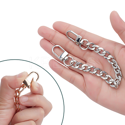 2Pcs 2 Styles Iron Curb Chain Bag Shoulder Straps FIND-ME0002-31-1