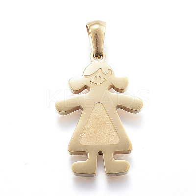 Ion Plating(IP) 304 Stainless Steel Pendants STAS-K162-025G-1