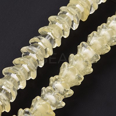 Transparent Glass Beads Strands LAMP-H061-01C-05-1