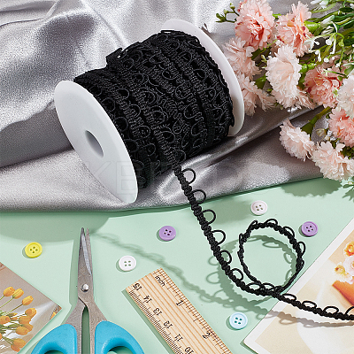 22.5 Yards Nylon Elastic Ribbons with Loops OCOR-BC0006-78-1