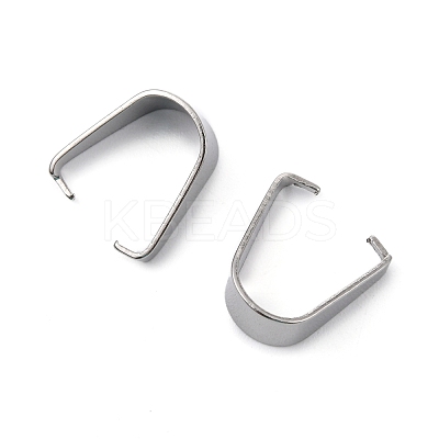 Non-Tarnish 304 Stainless Steel Snap on Bails X-STAS-R048-13x9mm-1