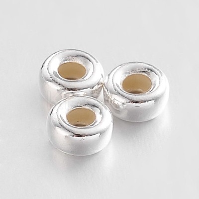 Rondelle 925 Sterling Silver Spacer Beads STER-N013-01C-1
