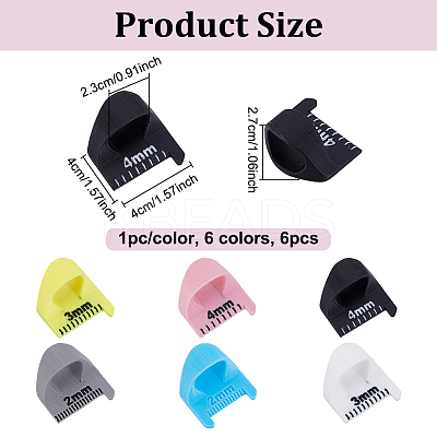 6Pcs 6 Colors Plastic Patchwork Tools TOOL-UN0001-66-1