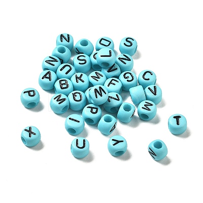 Opaque Acrylic Beads OACR-R005-02F-1