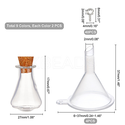 DIY Wish Bottle Pendant Making Finding Kits DIY-FH0004-31-1