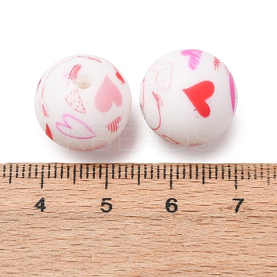 Food Grade Eco-Friendly Printed Silicone Beads SIL-A013-01A-15-1