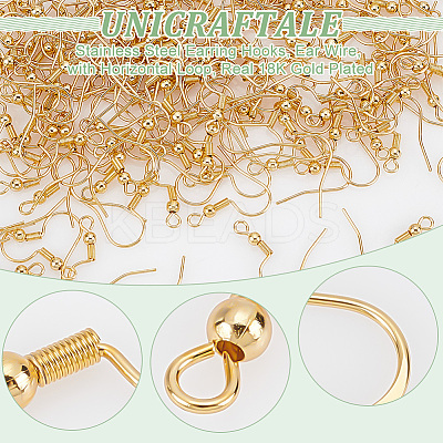 150Pcs 304 Stainless Steel Earring Hooks STAS-UN0058-81-1