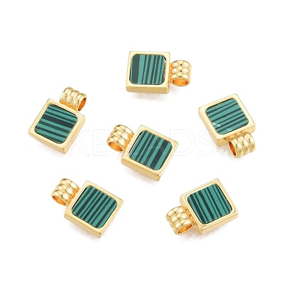 Synthetic Malachite Charms KK-A165-13G-1