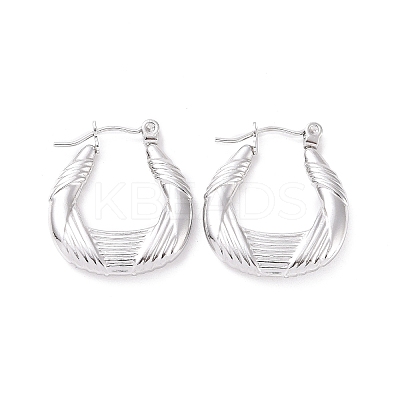 Non-Tarnish 304 Stainless Steel Hoop Earrings for Women LS-EJEW-F287-10P-1