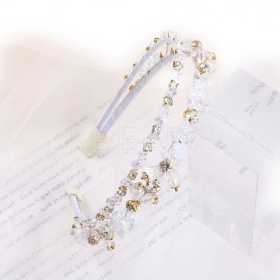 Shiny Elegant Glass Hair Bands PW-WG75179-04-1