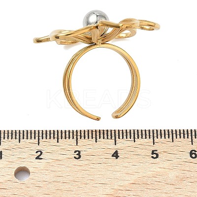 304 Stainless Steel Cuff Open Rings for Women LS-RJEW-P180-02A-1