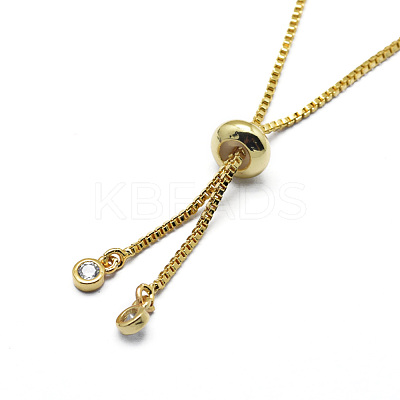 Brass Cubic Zirconia Bolo Tennis Bracelets BJEW-I272-02D-1