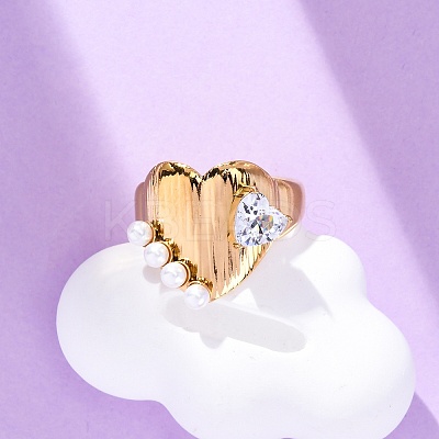304 Stainless Steel Adjustable Cuff Rings for Women LS-RJEW-B126-03G-1