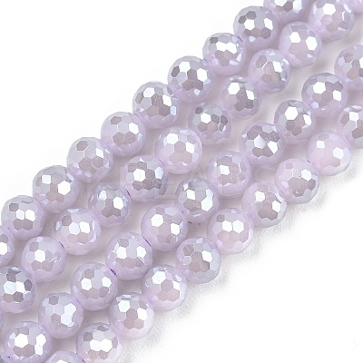 Electroplate Glass Beads Strands EGLA-B013-01A-PL01-1