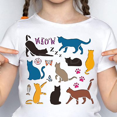 Plastic Reusable Drawing Painting Stencils Templates DIY-WH0172-294-1