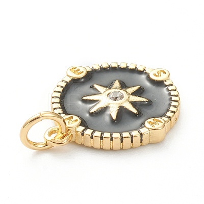 Brass Micro Pave Cubic Zirconia Pendants ZIRC-P200-14-1