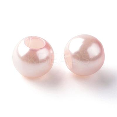 ABS Plastic Imitation Pearl European Beads X-MACR-R530-12mm-A51-1