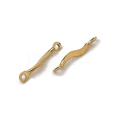 304 Stainless Steel Wavy Bar Links Connector Charms STAS-A134-01C-G-1