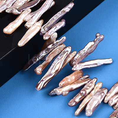 Natural Baroque Pearl Keshi Pearl Beads Strands PEAR-S020-E04-1