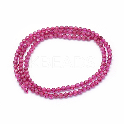 Lab Grown Red Corundum Beads Strands G-E411-40-3mm-1-1